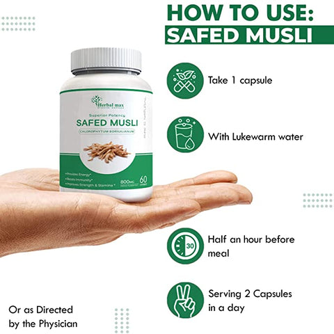 Herbal Max Safed Musli 60 Capsule