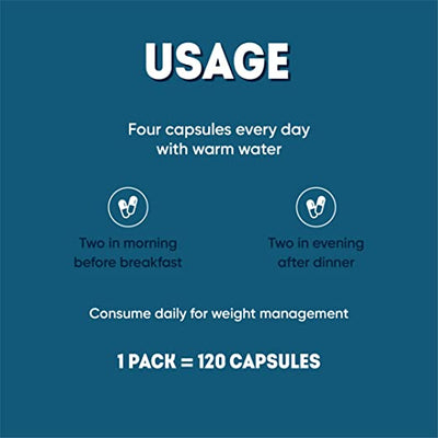 Aadar Weight No More | Natural Weight Loss Supplement Green Tea 120 Capsules