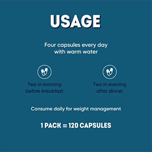 Aadar Weight No More | Natural Weight Loss Supplement Green Tea 120 Capsules