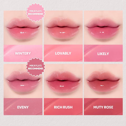 TIRTIR [*Mini Size Waterism Tinted Lip Gloss #06 Honey Nut, 0.06 Fl Oz – Kiss Ready Lipgloss, 12H Long Lasting Non Sticky Natural Tinted Glow Korean Multiuse Cheek and Lip Tint for Women gift - Image 5
