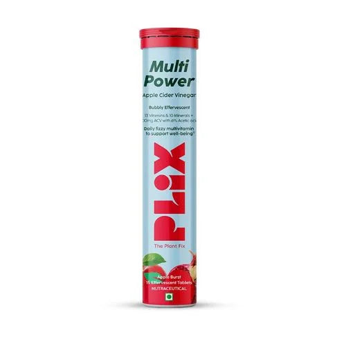 PLIX Multi Power Apple Cider Vinegar Apple Burst (Blue) Tablets 15