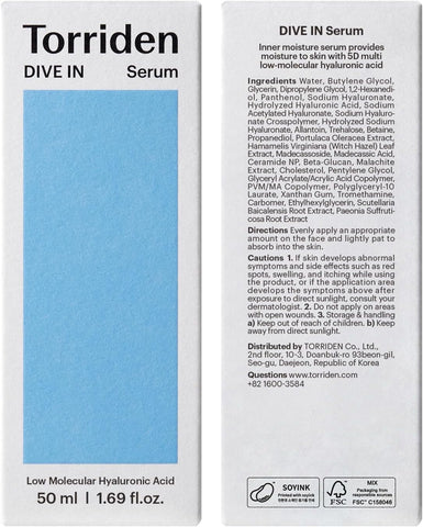 Torriden DIVE-IN Low-Molecular Hyaluronic Acid Serum, 1.69 fl oz | Fragrance-free Face Serum for Dry, Dehydrated, Oily Skin | Vegan, Clean, Cruelty-Free Korean Skin Care - Image 8