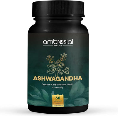Ambrosial Ashwagandha Capsules - 500mg High Strength - 60 Vegan Capsules