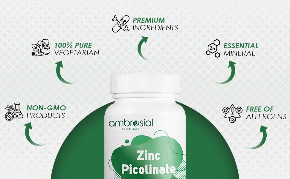 Ambrosial Zinc Picolinate 30mg Vegan Capsules - 120 Count - 3