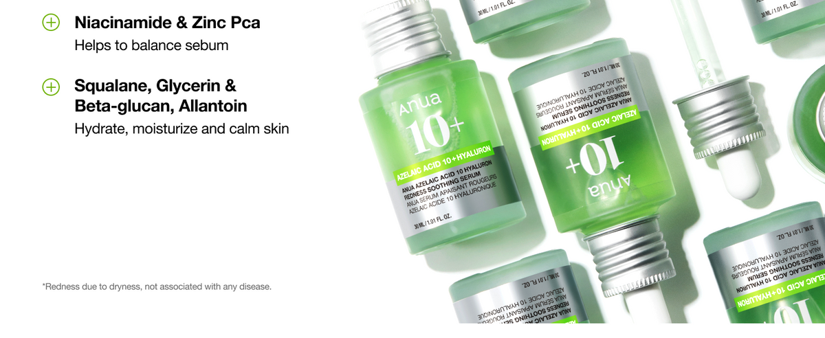 Anua Azelaic Acid 10% Hyaluron Redness Soothing Face Serum, 30ml - 7