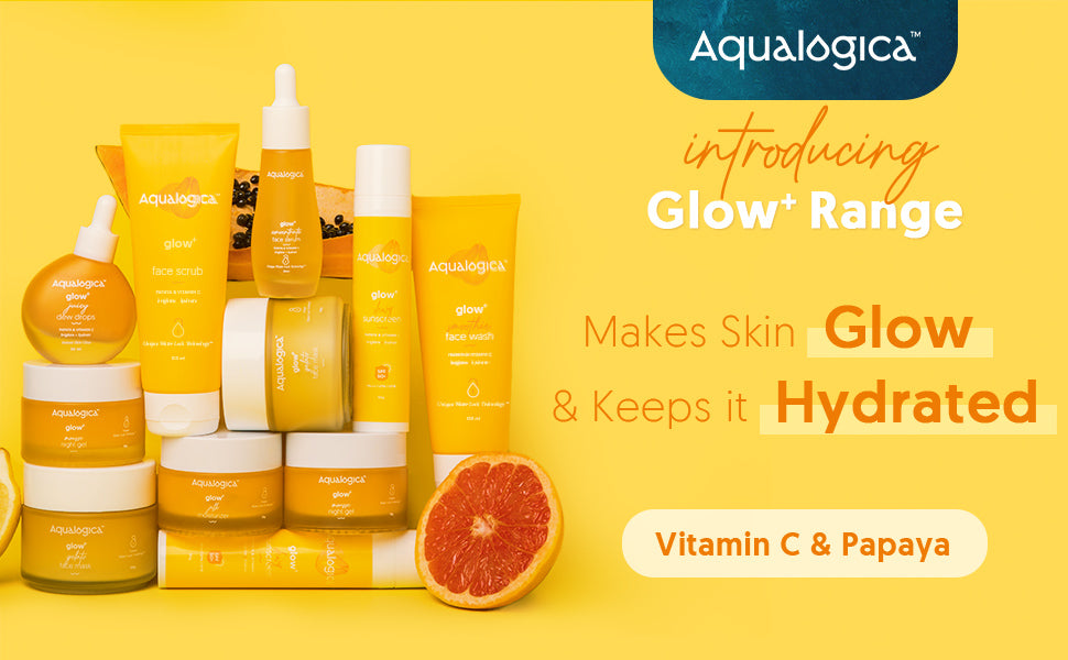 غسول الوجه Glow+ من أكوالوجيكا بالبابايا وفيتامين سي - منظف مرطب، 100 مل - 1