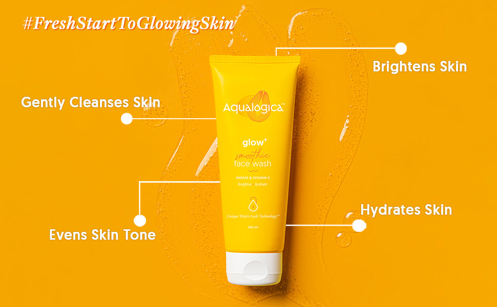 غسول الوجه Glow+ من أكوالوجيكا بالبابايا وفيتامين سي - منظف مرطب، 100 مل - 2