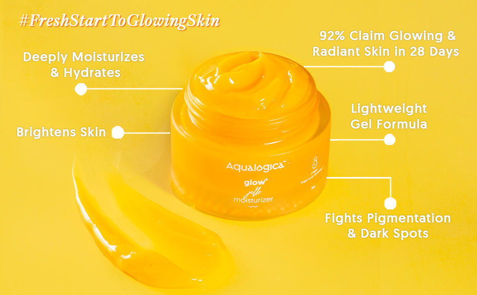 AQUALOGICA Glow+ Jello Moisturiser with Vitamin C & Papaya - 50g - 2