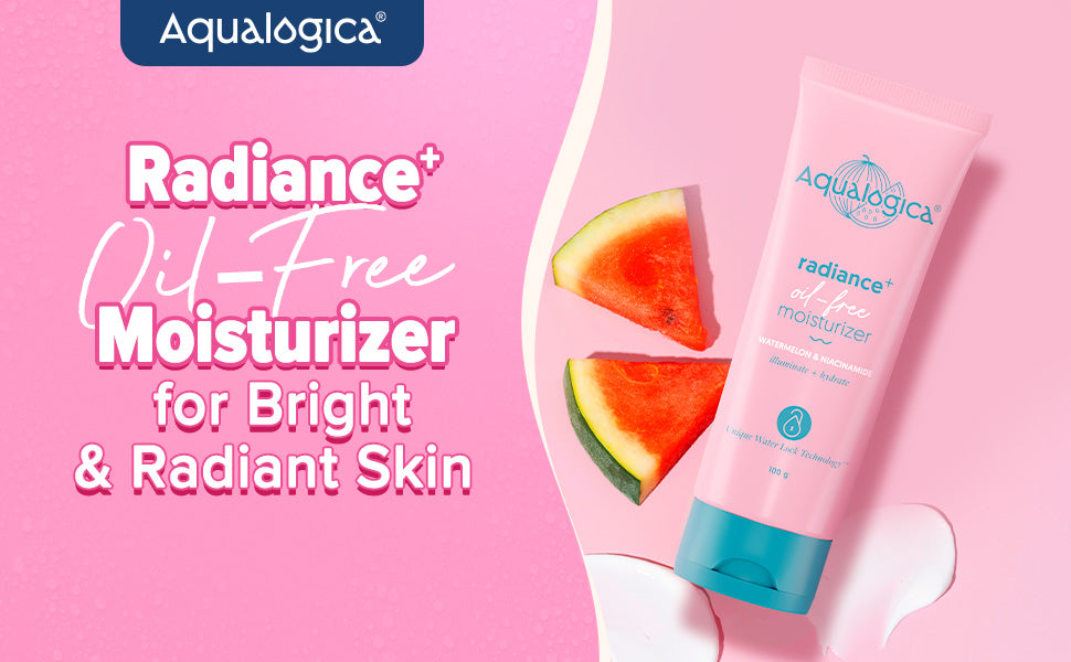 AQUALOGICA Radiance+ Oil-Free Face Moisturiser with Niacinamide & Watermelon - 100g - 1