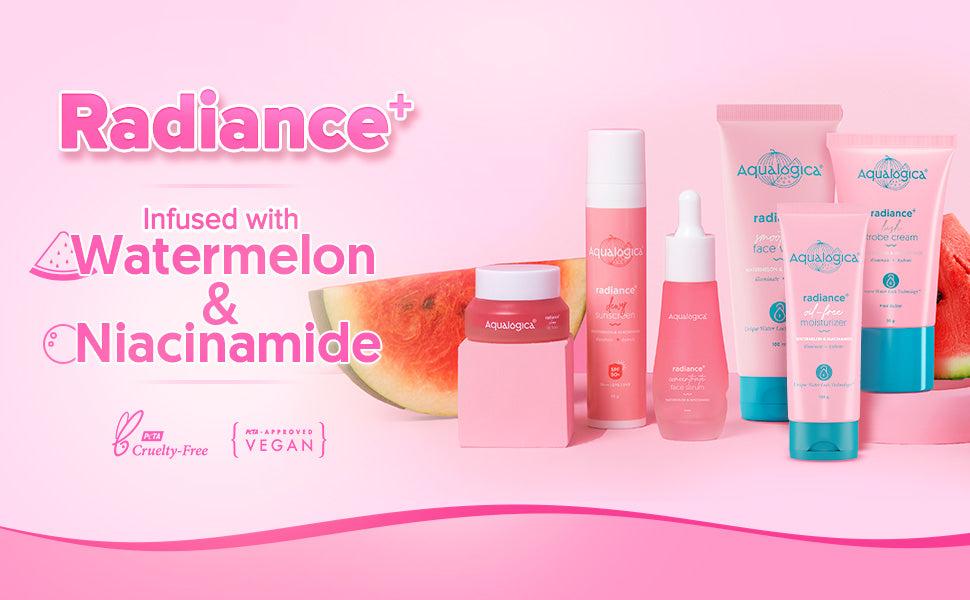 AQUALOGICA Radiance+ Oil-Free Face Moisturiser with Niacinamide & Watermelon - 100g - 3