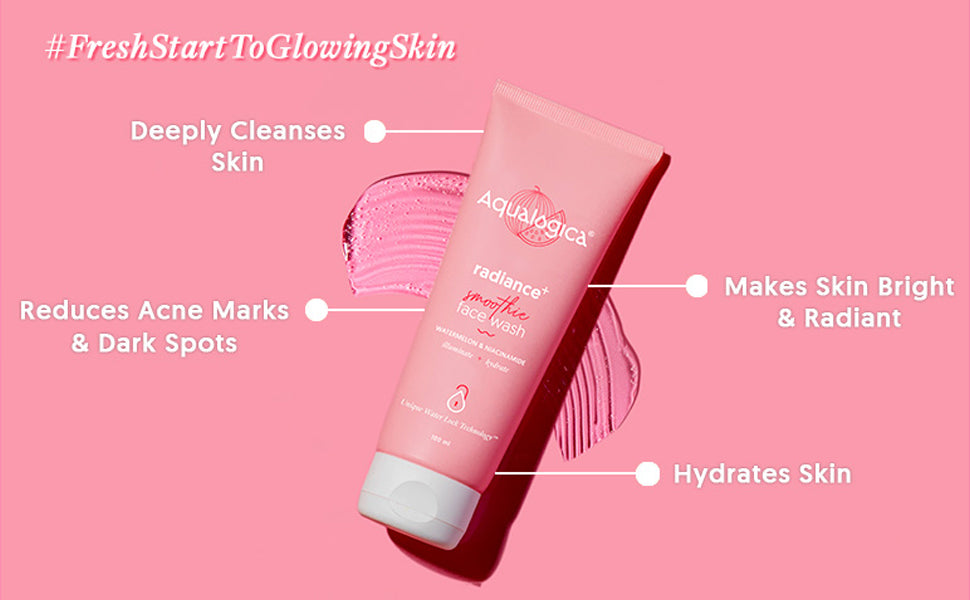 AQUALOGICA Radiance+ Smoothie Face Wash - Watermelon & Niacinamide, 100ml - 2