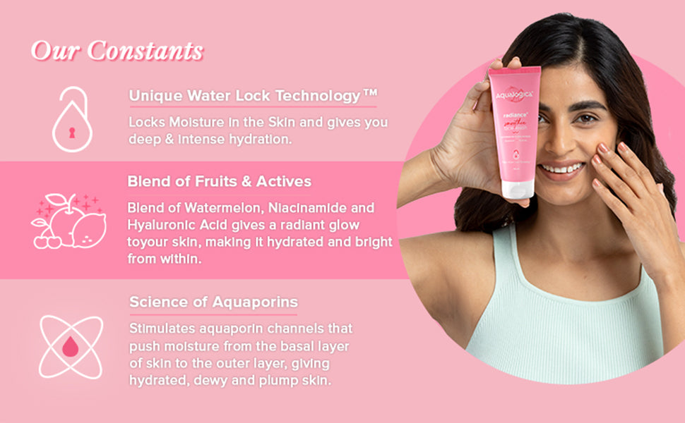 AQUALOGICA Radiance+ Smoothie Face Wash - Watermelon & Niacinamide, 100ml - 3