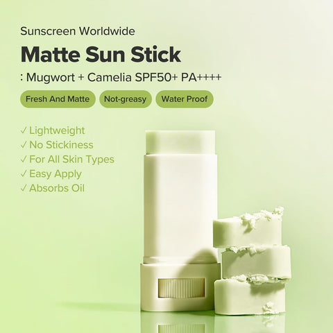 Beauty of Joseon Matte Sun Stick Mugwort Camelia for face Korean Sunscreen moisturizing with SPF 50 PA++++ Sebum Control No white Cast skincare for Women and Men 18g - Image 3