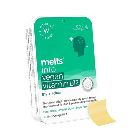 Vegan B12 Vitamin Melts - Plant based 30 Oral strips, Buy 2 Get 1 Free
