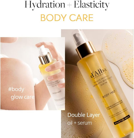 d'Alba Piedmont White Truffle Aromatic Body Mist Serum 180ml glowy hydrating body serum spray, go-to body mist for dry and damaged skin - Image 2