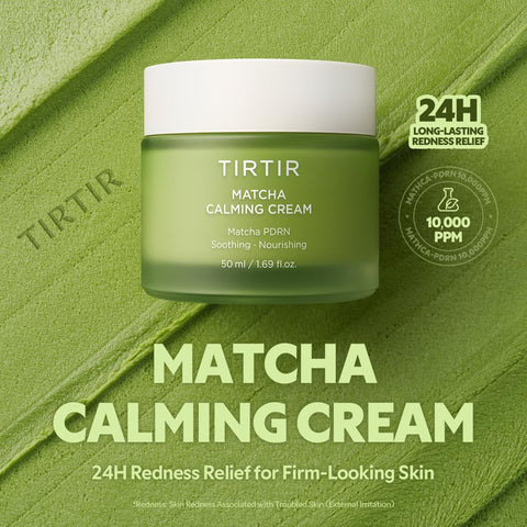 TIRTIR Matcha PDRN Calming Cream 1.69 Fl Oz | 24H Hydrating Korean Cruelty Free Moisturizer Daily Skin Care for Sensitive to All Skin - Image 3