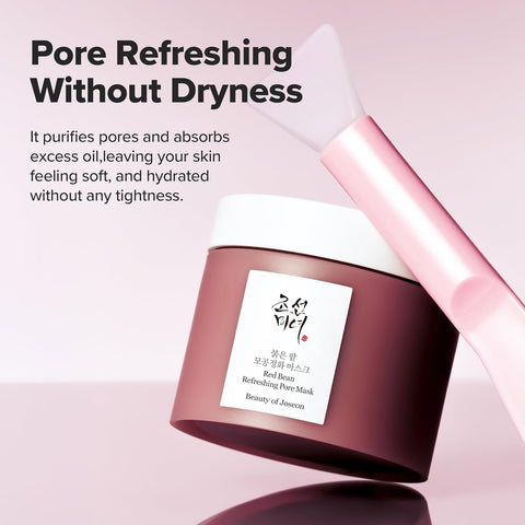 Beauty of Joseon Red Bean Pore Refreshing Mask Mud Cream Hydrating Wash Off Pack, Pore Cleansing Exfoliator, Korean Skin Care for Men and Women 140ml - Image 4