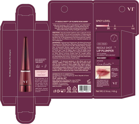 VT COSMETICS Reedle Shot Lip Plumper, Hydrate & Volumize Lip Gloss, Smooth Lip Wrinkles, Korean Lip Plumper, High Shine, Lip Enhancer, Hyaluronic Acid, Stocking Stuffers. 0.15 oz. (Rose Berry) - Image 7
