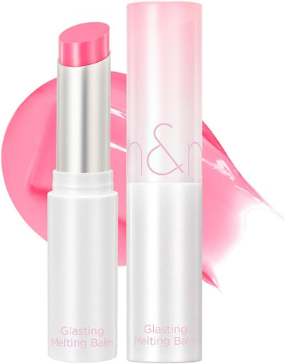 rom&nd Glasting Melting Balm 3.5g (7Colors), Glossy, Plumping Lips, Moisture, Translucent, Water Bomb, High Pigmented, Vegan (09 PEONIES)