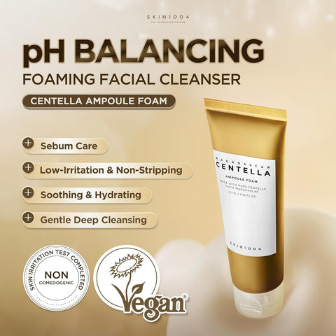 SKIN1004 Madagascar Centella Ampoule Foam, 125mL | Mild and Soothing Face Cleanser with Centella Asiatica Extract | Hydrates and Nourishes Skin | Deep Cleansing Foam - Image 2