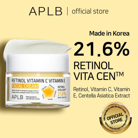 APLB Retinol Vitamin C Vitamin E Facial Cream | RETINOL VITA CEN™ 21.6% 1.86 FL.OZ/Korean Skincare, Deep hydration, Retinol, Revitalize for gentle and improve skin texture - Image 2