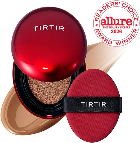TIRTIR Mask Fit Red Cushion Foundation | Japan's No.1 Choice for Glass skin, Long-Lasting, Lightweight, Buildable Coverage, Semi-Matte (37C Almond, 18g (Pack of 1)) - Image 2