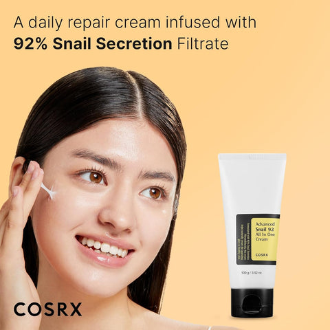 COSRX ADVANCED SNAIL 92 MUCIN ALL IN ONE CREAM-EU TUBE 100G (NEW) - Image 2