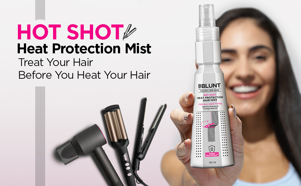 بخاخ BBlunt Hot Shot للحماية من الحرارة - بزيت بذور العنب وبروفيتامين B5، 150 مل - 1