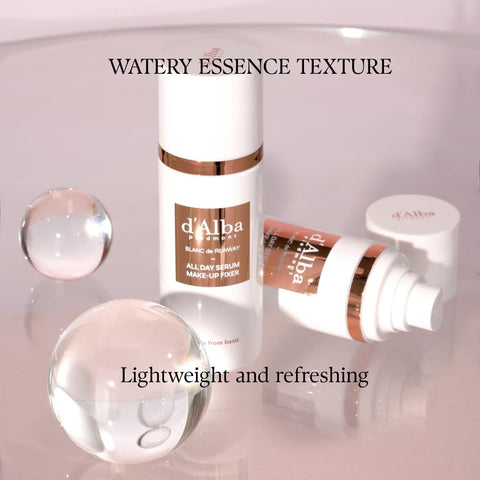 d'Alba Blanc de Runway All Day Serum Fine Mist Make-Up Fixer, Sebum Controller Complex for Long-Lasting Makeup and a Dewy Glow with Hyaluronic Acids Complex, Vegan Formula 80ml - Image 2