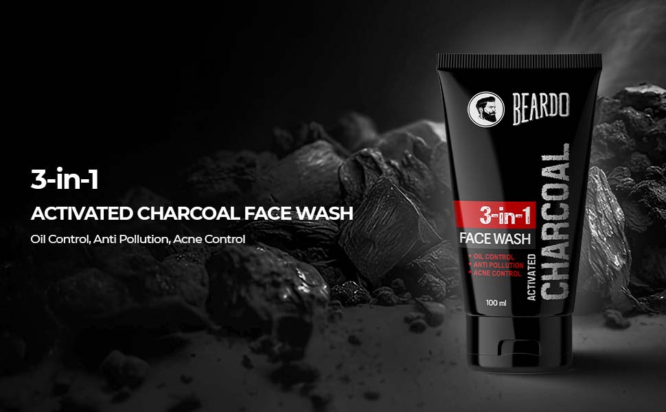 Beardo Activated Charcoal Face Wash - Deep Cleansing, 200ml - 1