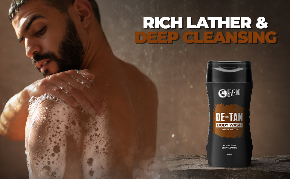 Beardo DeTan Bodywash for Men - Aloe Vera & Coffee Extracts, 200ml - 3