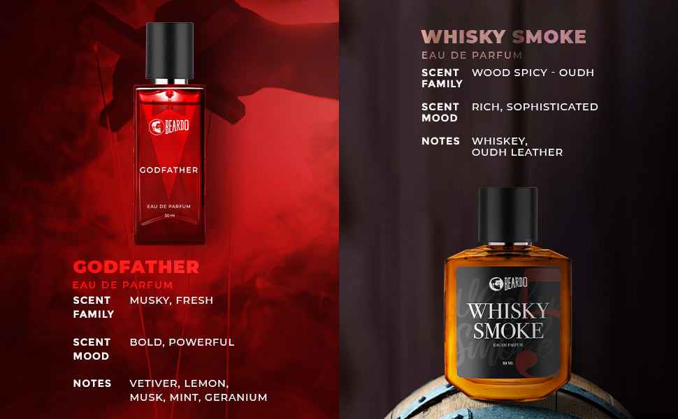 Beardo Whiskey Smoke & Godfather Perfume Set - 50ml Each - 2