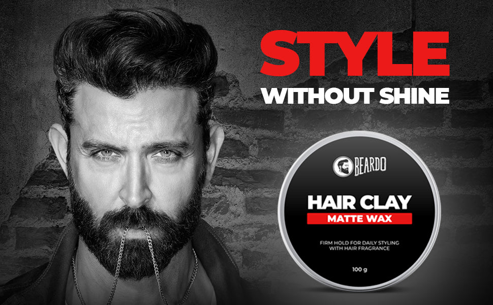 Beardo Strong Hold Clay Wax - Hair Styling, 100g - 1