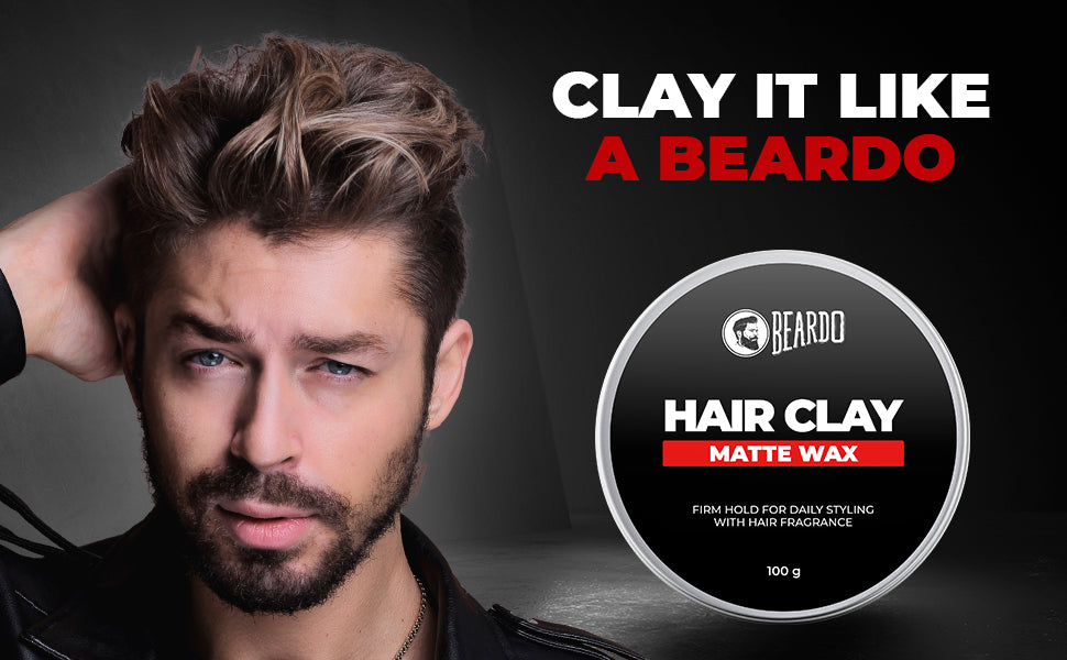 Beardo Strong Hold Clay Wax - Hair Styling, 100g - 4