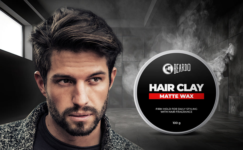 Beardo Strong Hold Clay Wax - Hair Styling, 100g - 5