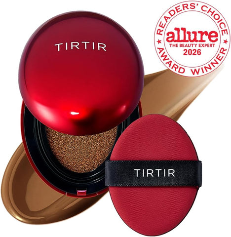 TIRTIR Mask Fit Red Cushion Foundation | Japan's No.1 Choice for Glass skin, Long-Lasting, Lightweight, Buildable Coverage, Semi-Matte (45W Chestnut, 18g (Pack of 1)) - Image 2