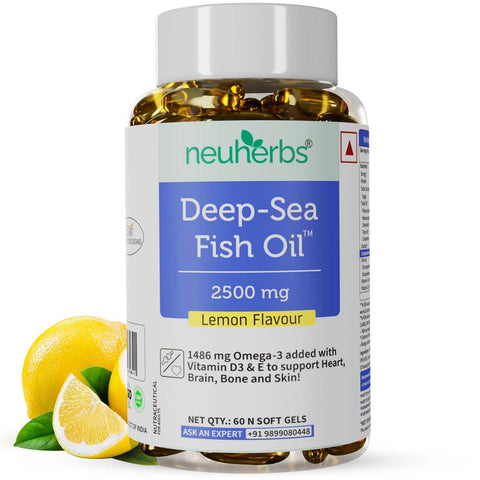 neuherbs Deep-Sea Fish Oil Lemon Flavour softgels 30