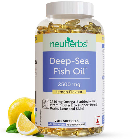 neuherbs Deep-Sea Fish Oil Lemon Flavour softgels 30