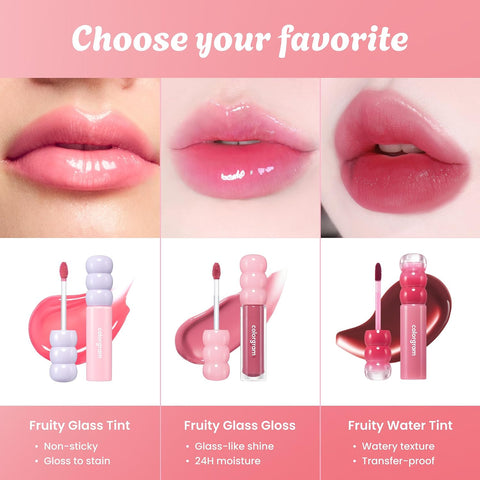 Colorgram - Fruity Glass Tint 15 Satisfied Fig Lipstick 3g Purple - Image 7