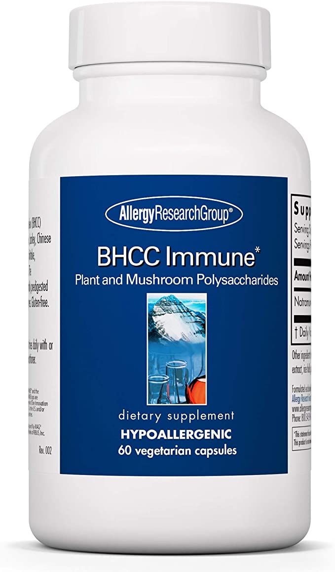 مجموعة أبحاث الحساسية (Allergy Research Group) بي إتش سي سي إيميون (BHCC Immune) - عديدات السكاريد من النباتات والفطر - 60 كبسولة