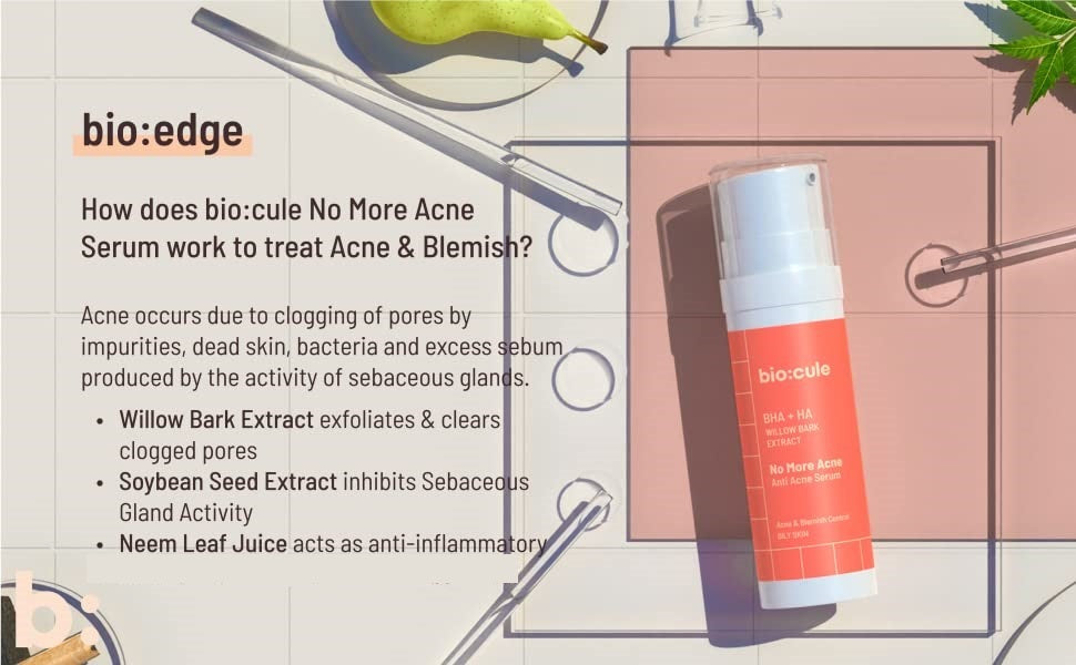 Biocule No More Acne Serum - BHA + HA, 30ml - 1