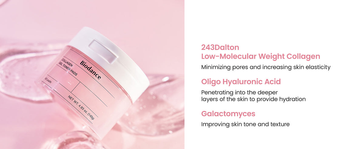Biodance Collagen Gel Toner Pads - Face Serums & Treatments, 60 Pads - 7