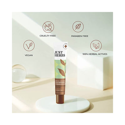 Just Herbs Under Eye Gel Crème for Dark Circles, Eye Puffiness & Fine Lines - 20g - Image 3