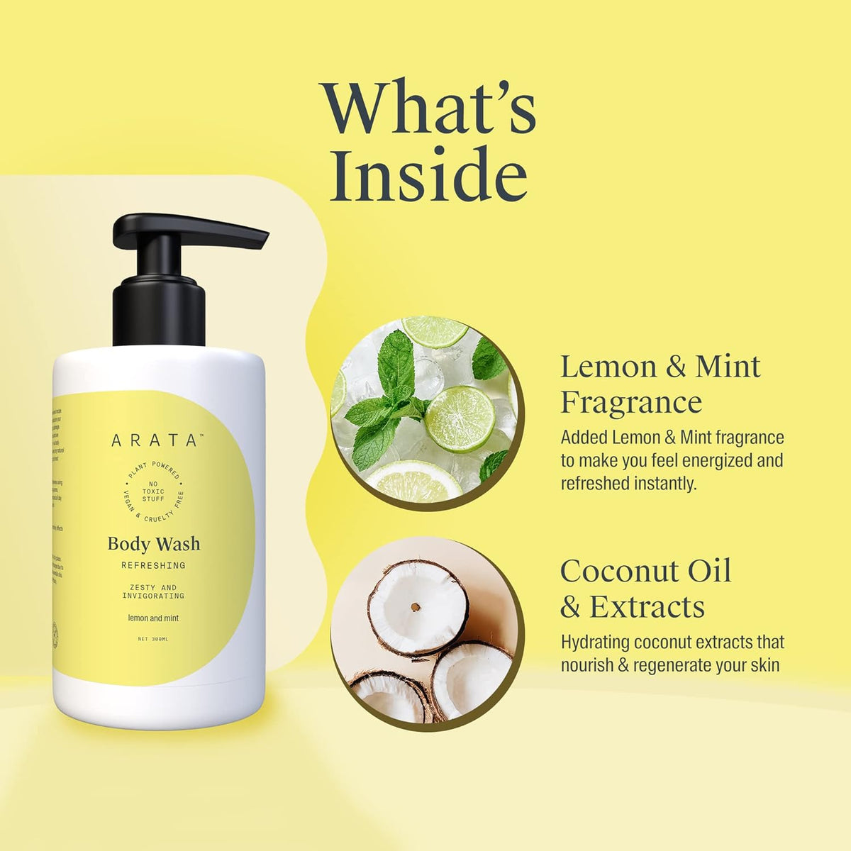 Arata Body Wash - Refreshing Formula, 300 ml - Image 3