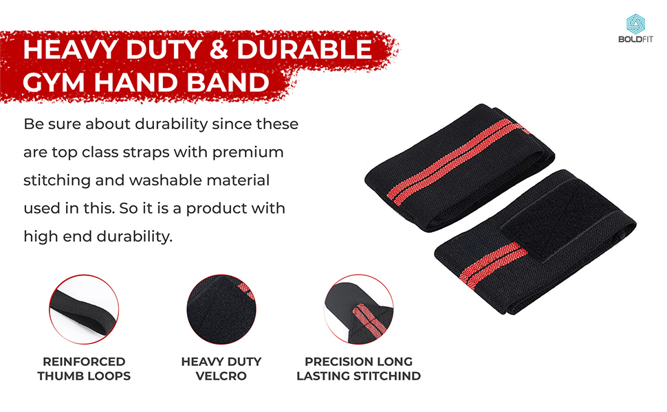 Boldfit Wrist Band Support Grey Black with 2 Stripes - 1