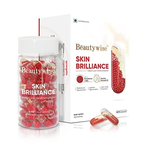 Beautywise Glutathione with NAC, Vitamin C & E, 500mg, 60 Veg Capsules