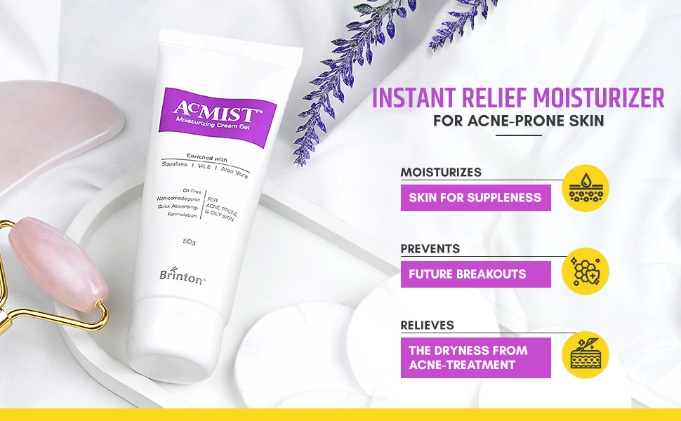 Brinton ACMIST Moisturising Gel - Face Moisturiser, 100g - 3