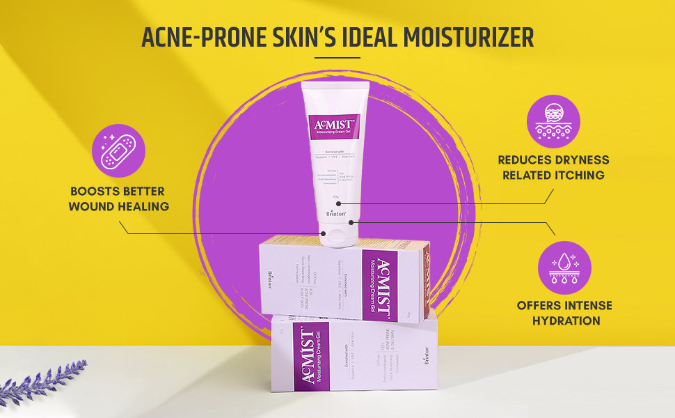 Brinton ACMIST Moisturising Gel - Face Moisturiser, 100g - 4