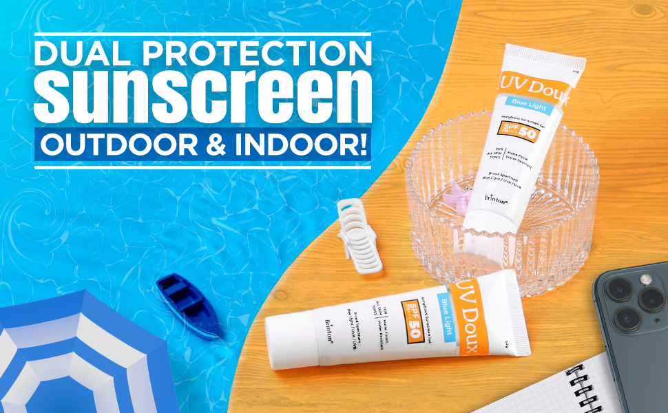 Brinton UV DOUX Blue Sunscreen Gel - 50gm - 1