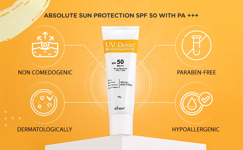 Brinton UV Doux Face & Body Sunscreen Gel SPF 50 PA+++, 100g - 2